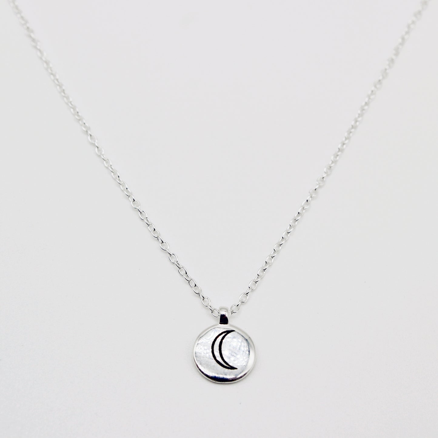 Personalised 925 Sterling Silver Star Sign Ruling Planet Symbol Disc Necklace