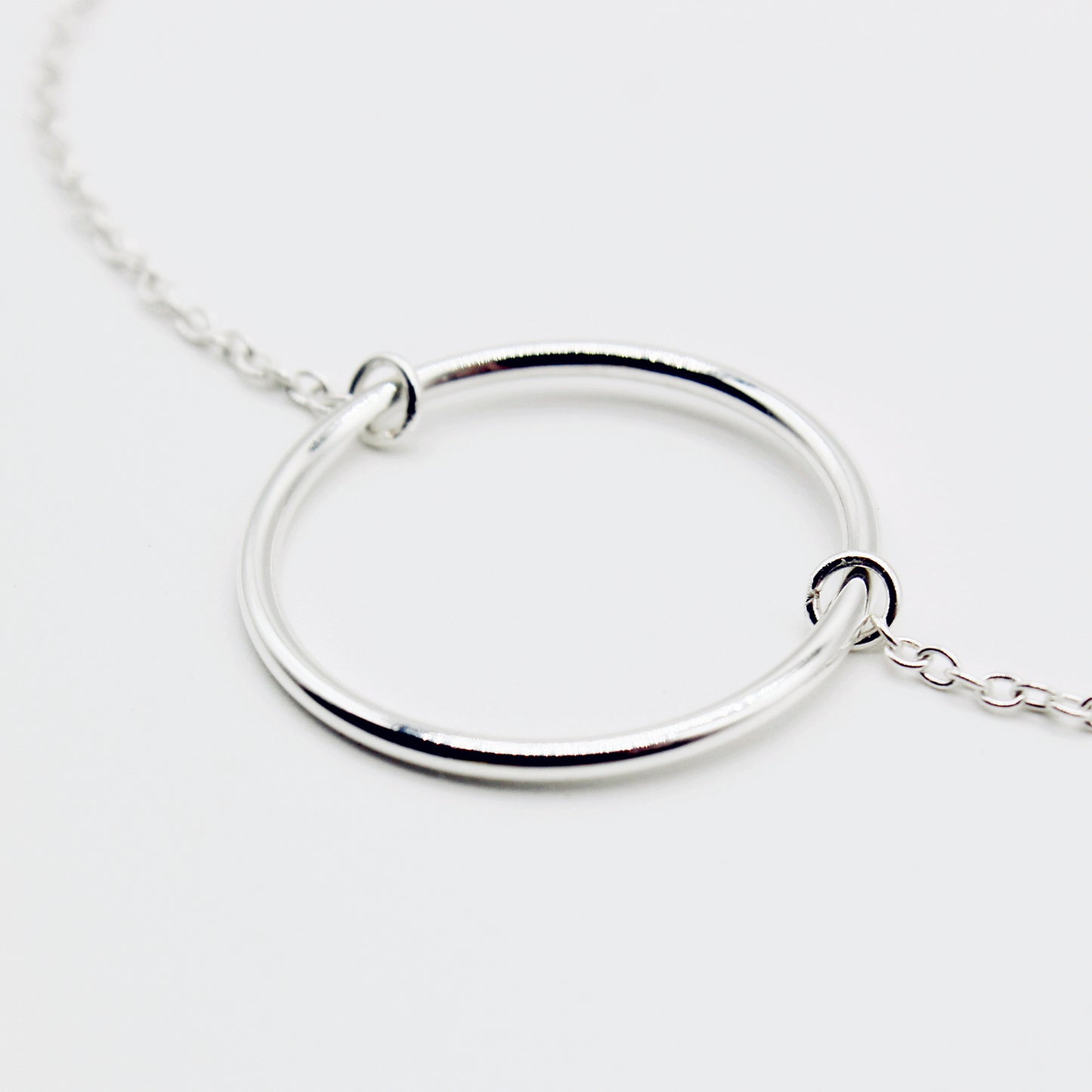 Sterling Silver Circle Adjustable Bracelet