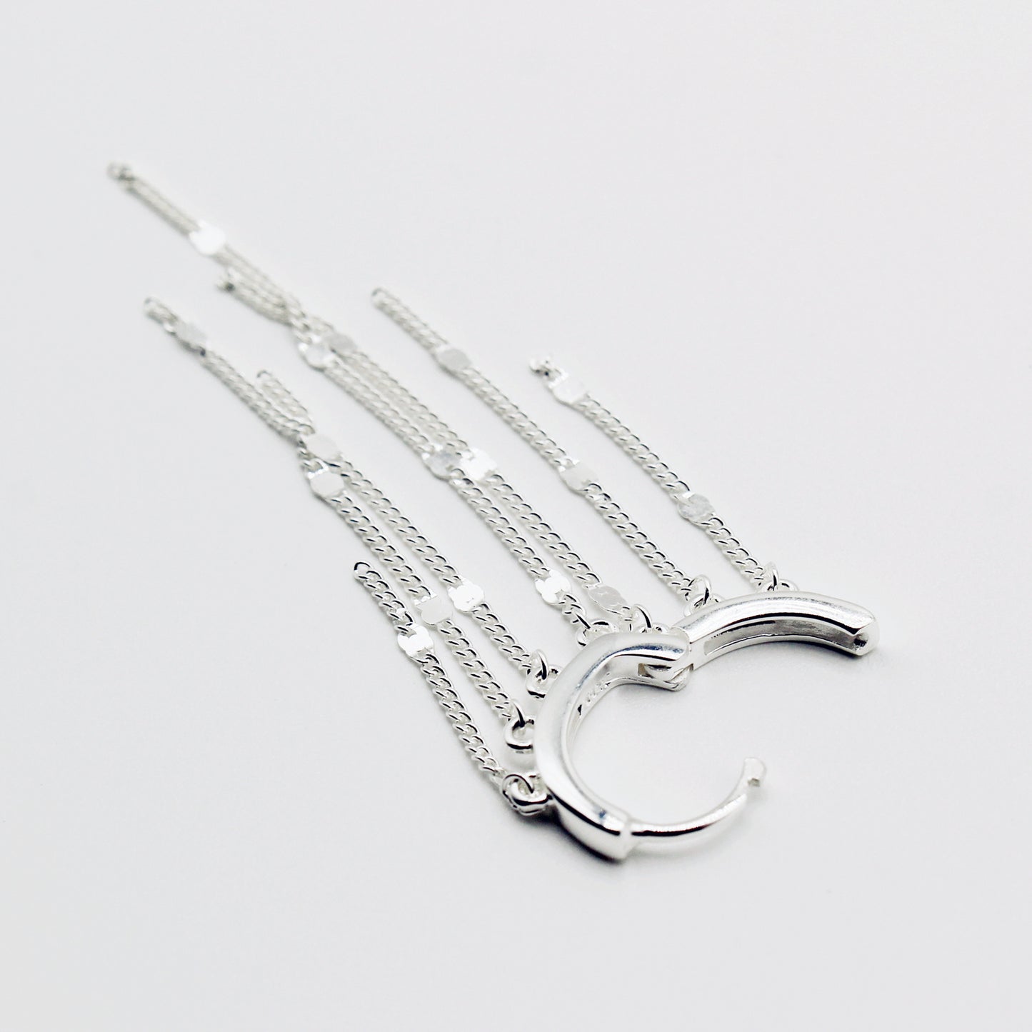 Sterling Silver Fringe Tassel Earrings