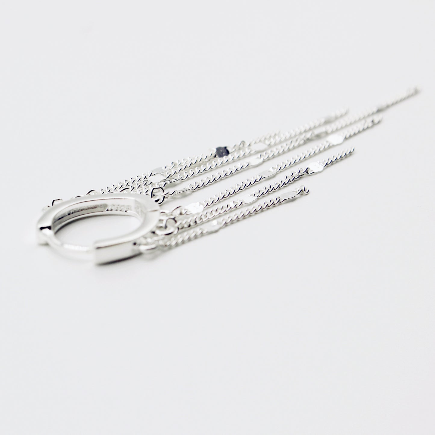 Sterling Silver Fringe Tassel Earrings