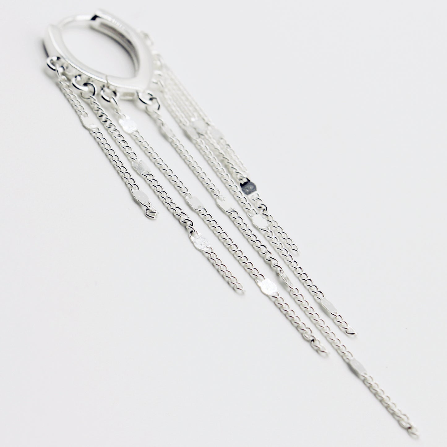 Sterling Silver Fringe Tassel Earrings