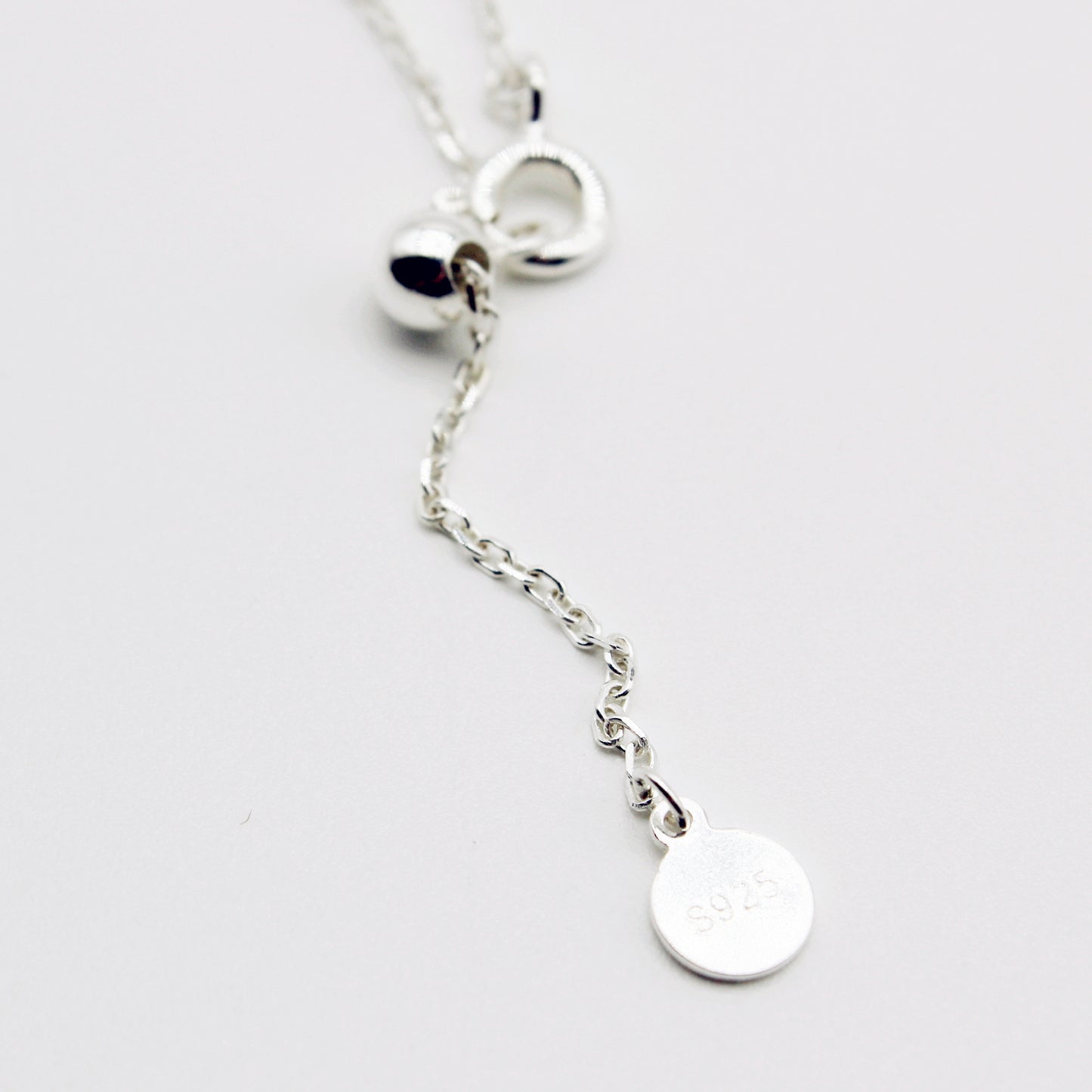 925 Sterling Silver Disc Adjustable Bracelet 20cm