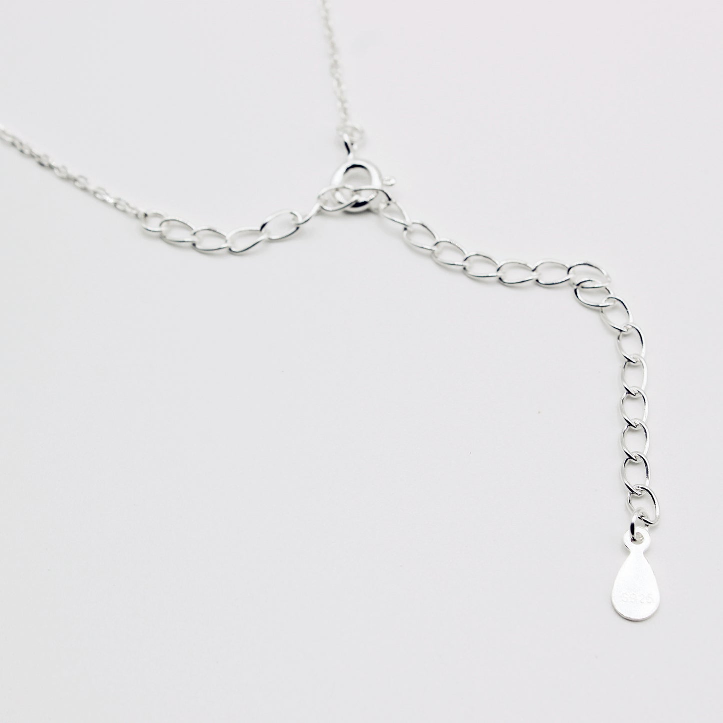 Sterling Silver Drop Stars Choker Necklace