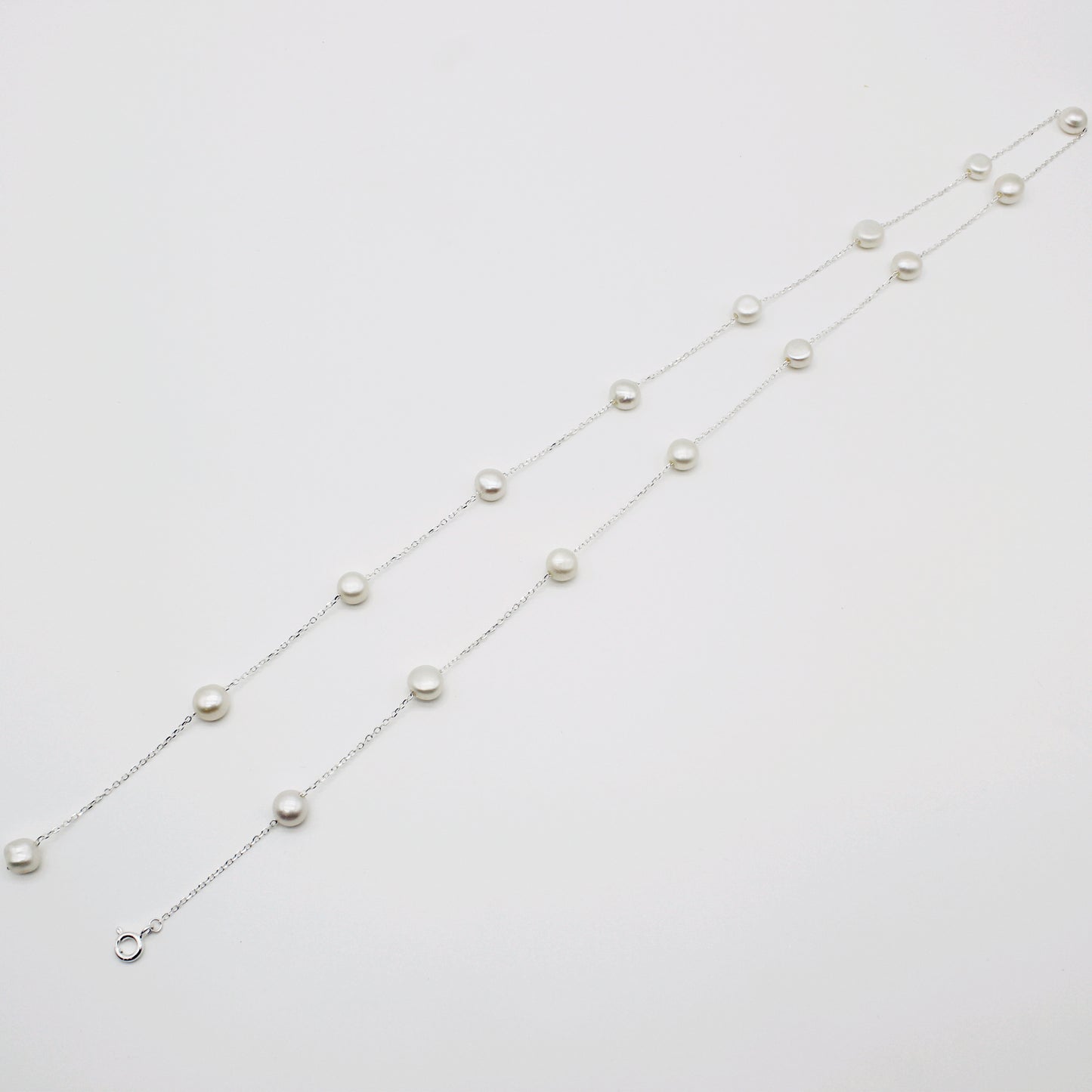 Natural Pearl 925 Silver Necklace|Multiway styling