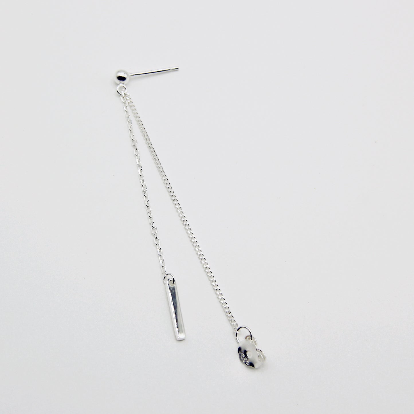 Sterling Silver Double Chain Drape Earrings
