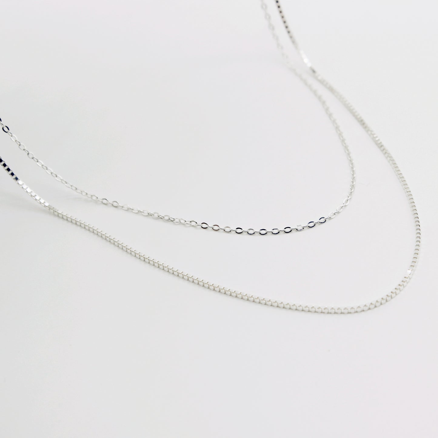 Sterling Silver Double String Choker Necklace