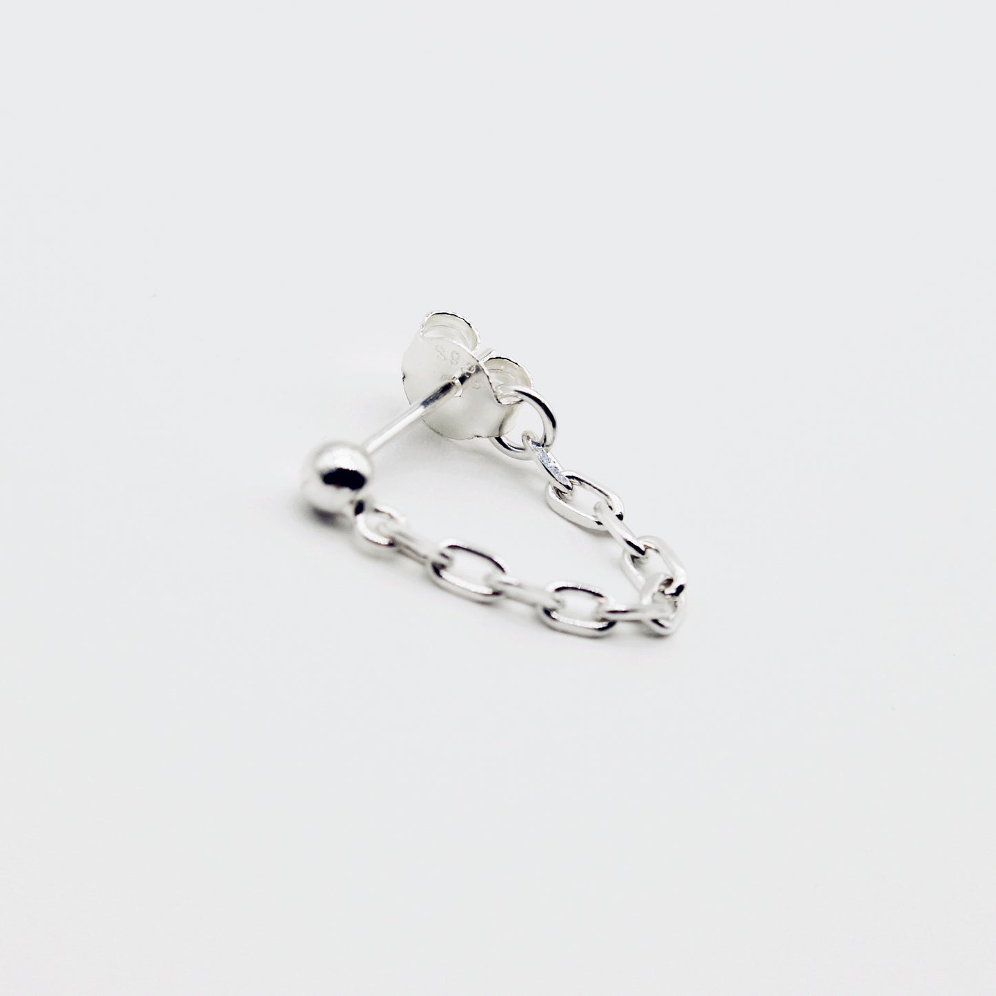 Sterling Silver Drop Chain Earrings