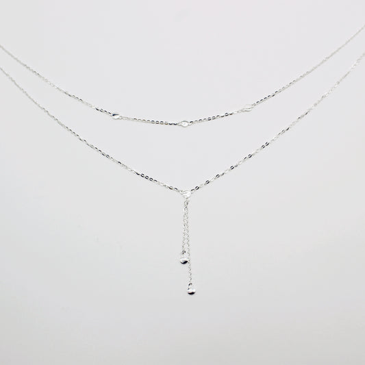 Sterling Silver Stacking Y Necklace