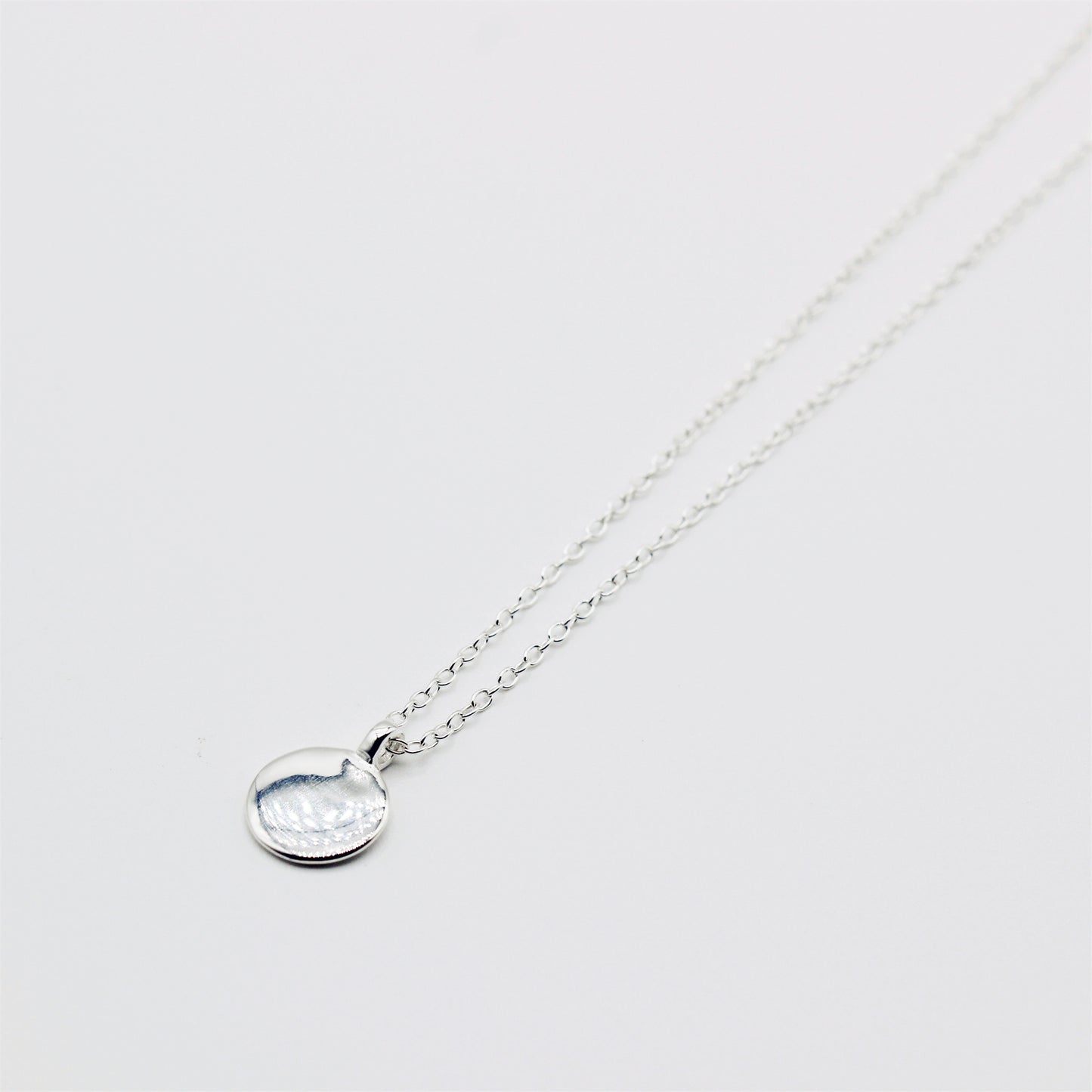 Sterling Silver Double Tiny Disc Necklace Set