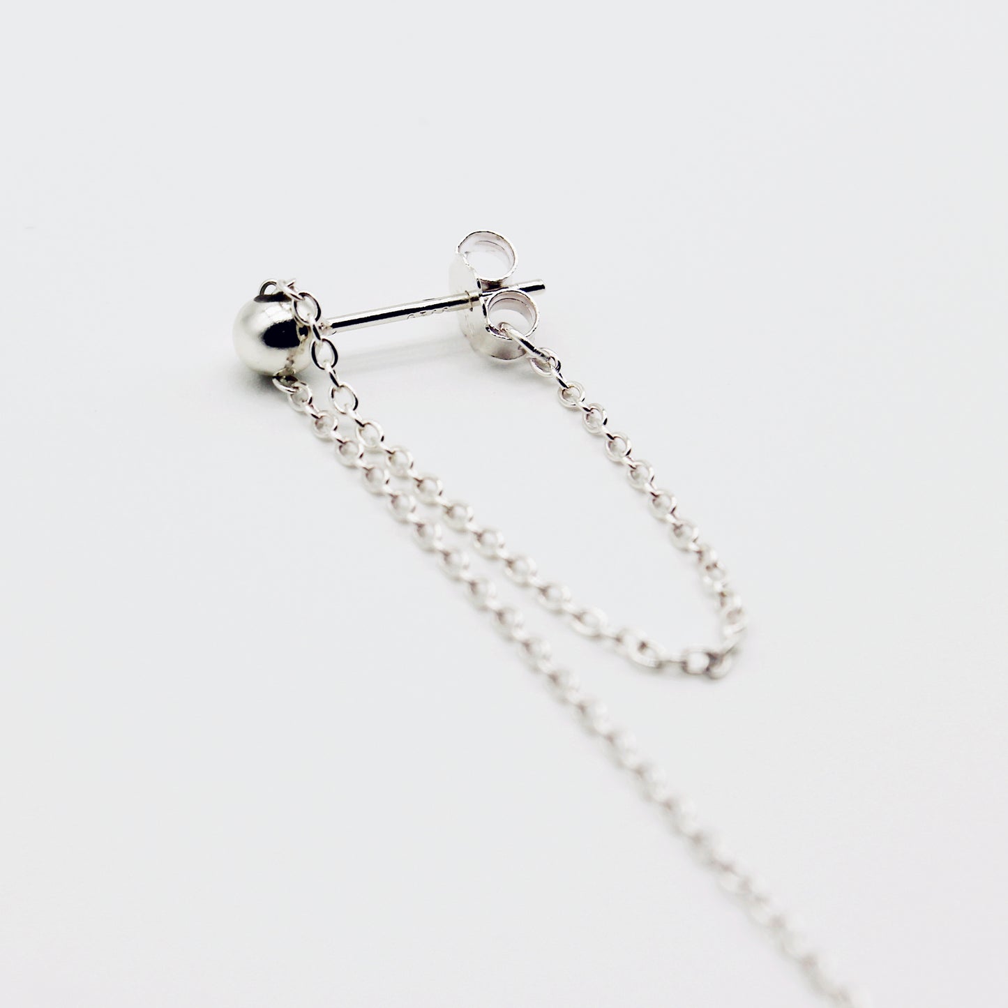 Sterling Silver Adjustable Drape Chain Earrings