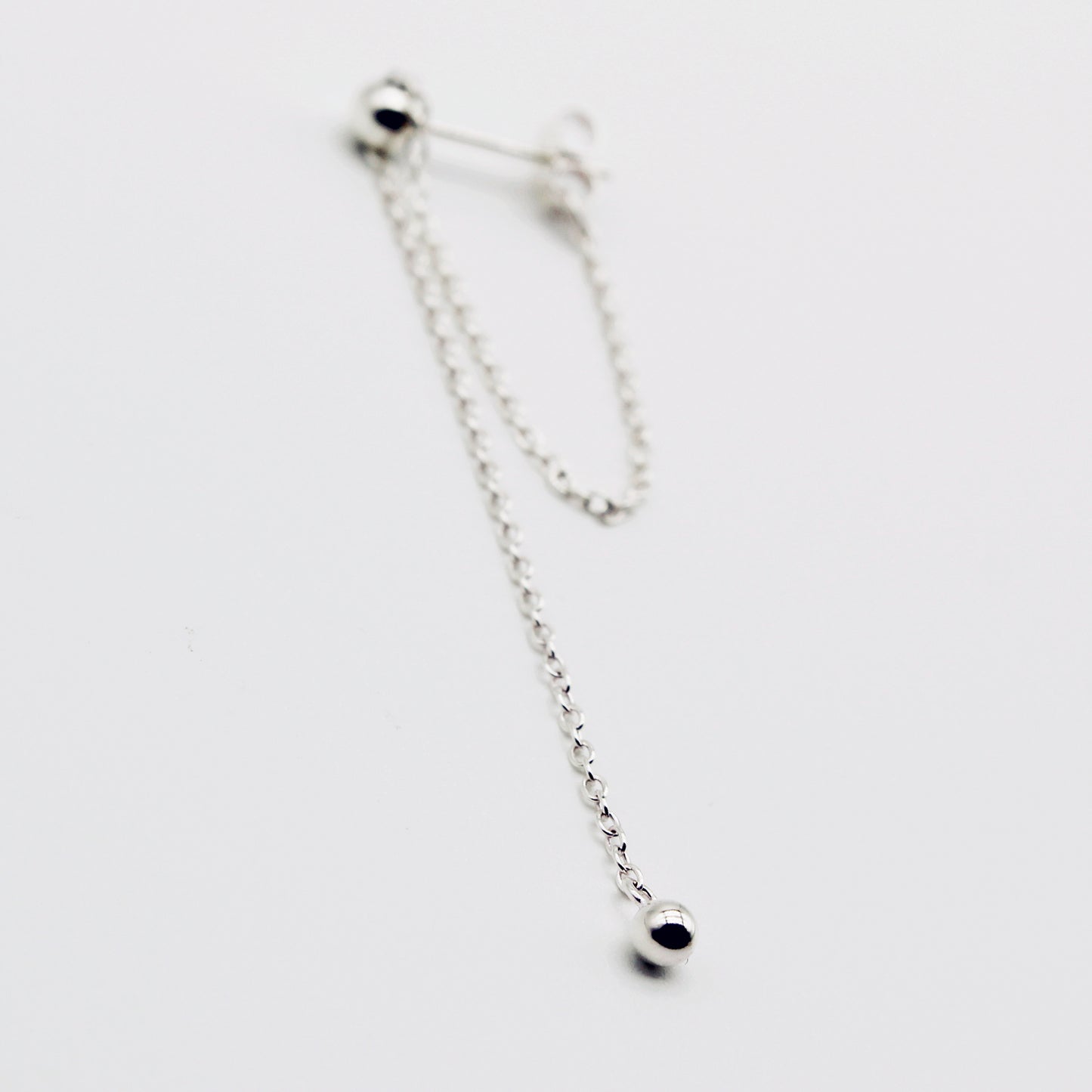 Sterling Silver Adjustable Drape Chain Earrings
