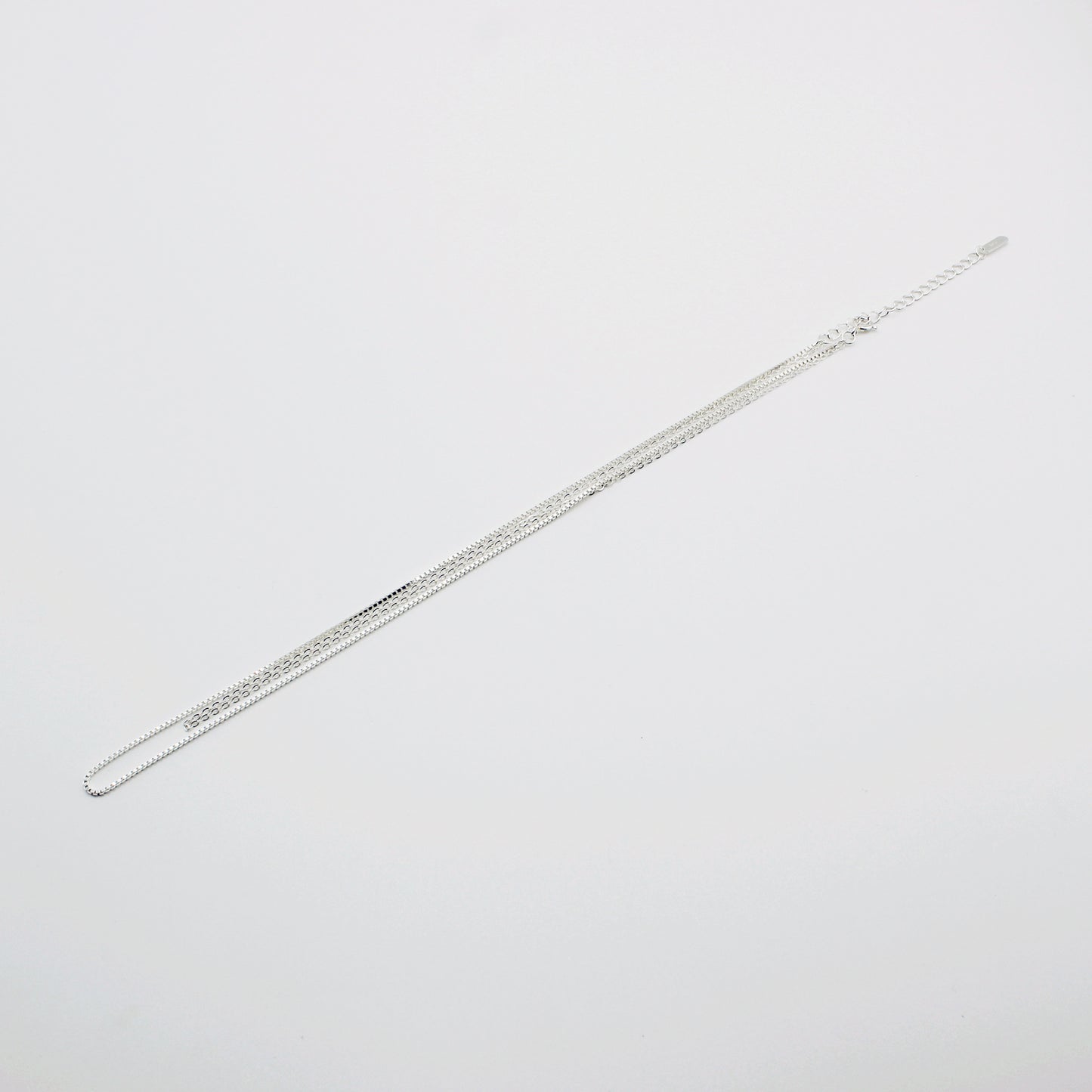 Sterling Silver Double String Choker Necklace