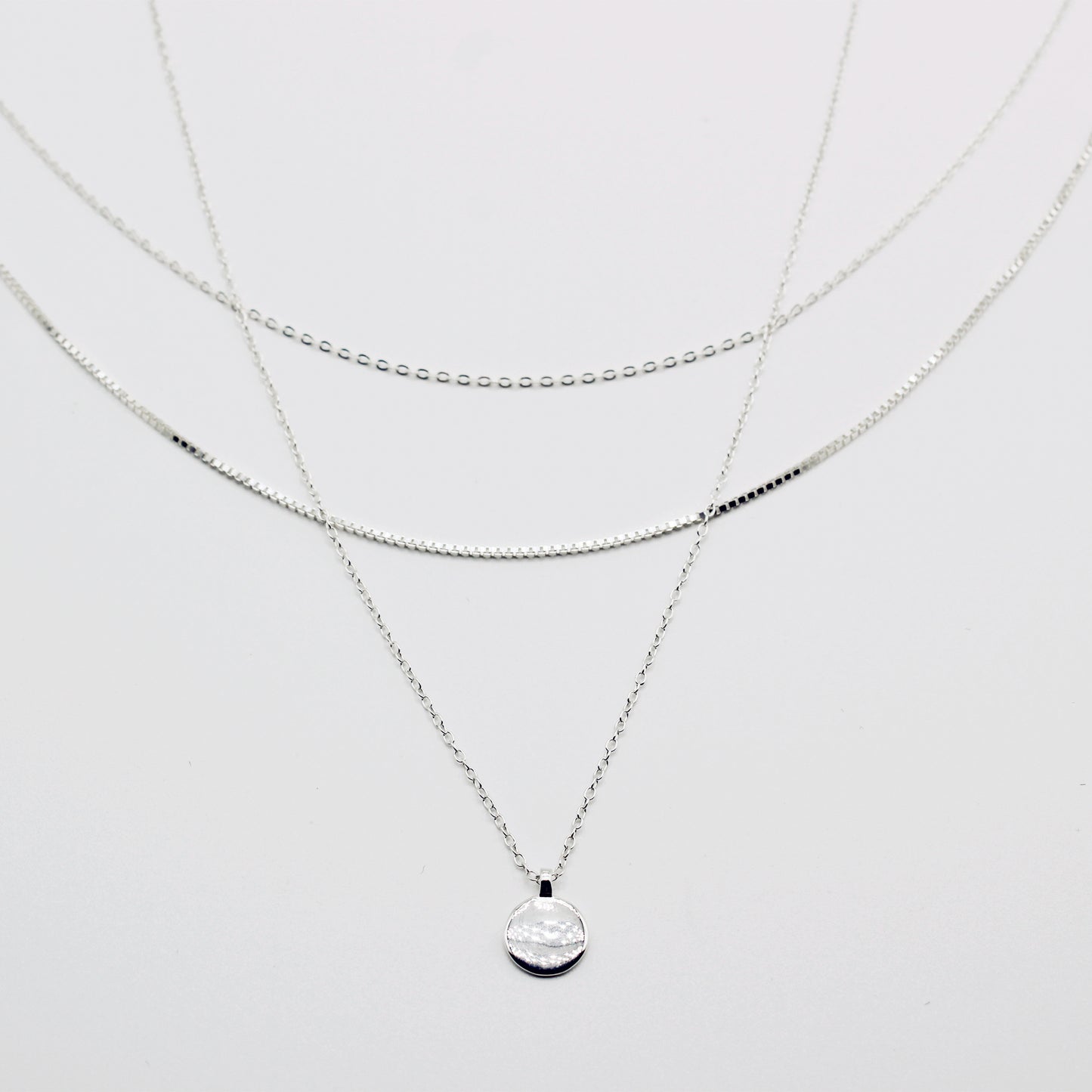 Sterling Silver Stacking Necklace Set