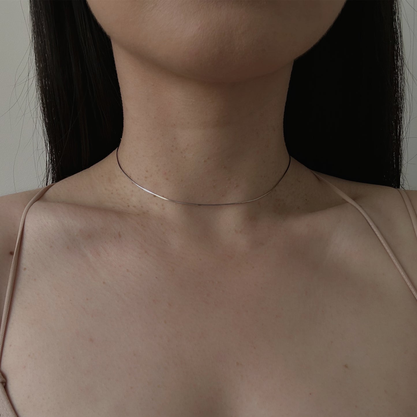 Sterling Silver Snake Chain Adjustable Choker Necklace