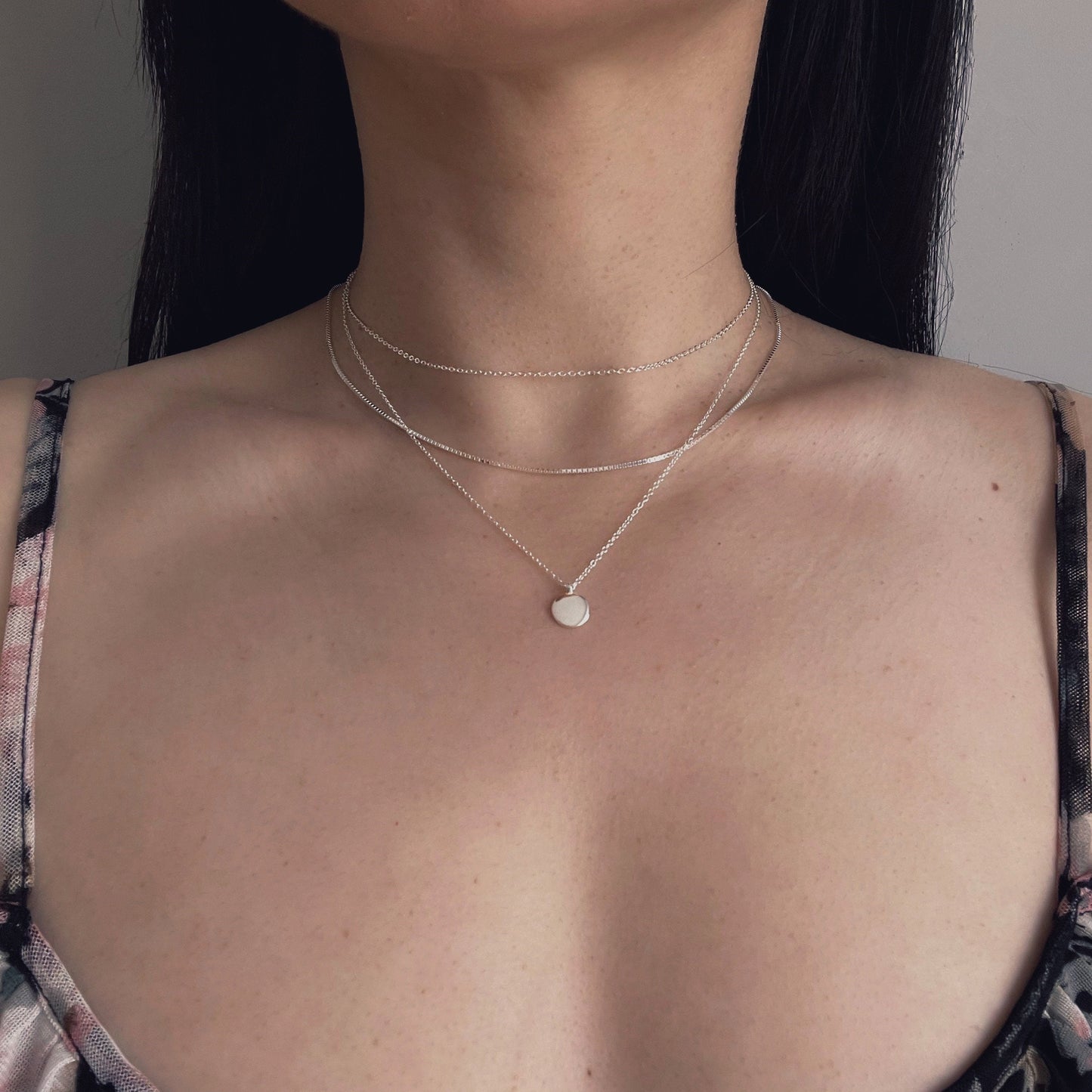 Sterling Silver Stacking Necklace Set