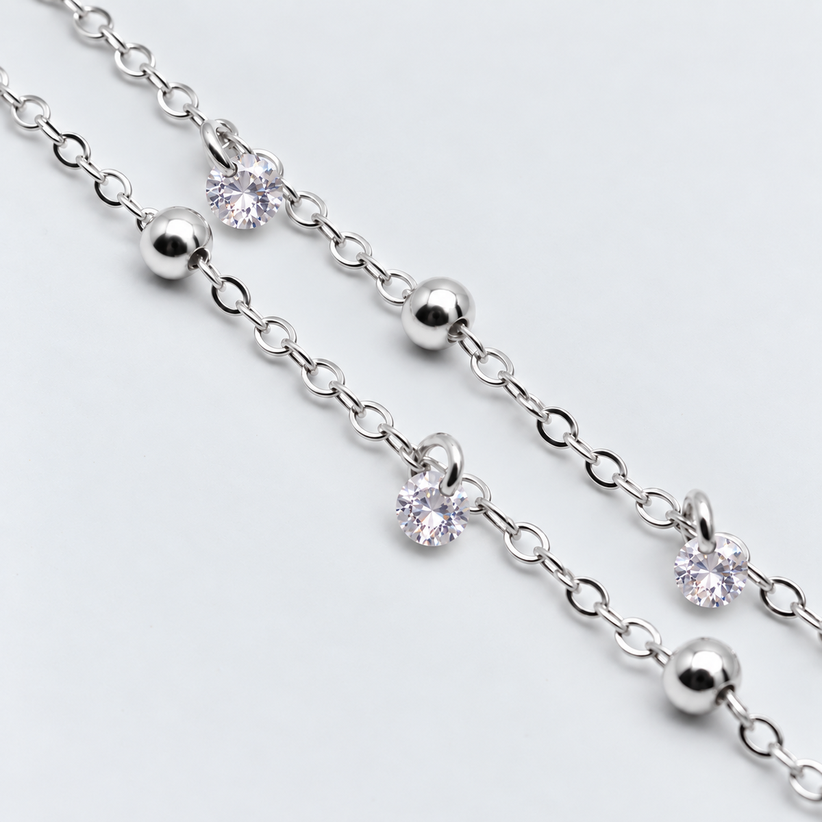 Sterling Silver Cubic Zirconia CHOKER Necklace