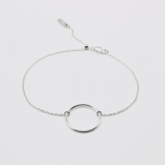 Sterling Silver Circle Adjustable Bracelet