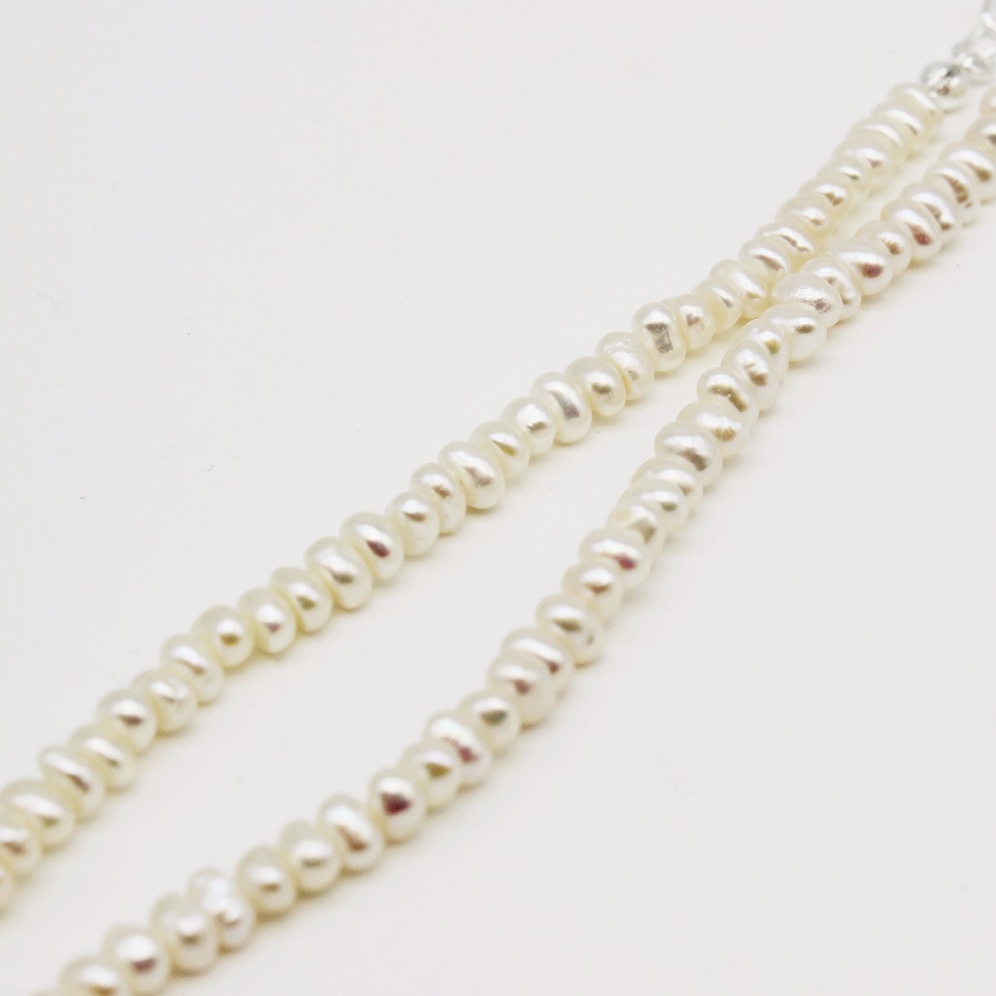 Sterling Silver Tiny Fresh Water Pearl Choker Necklace