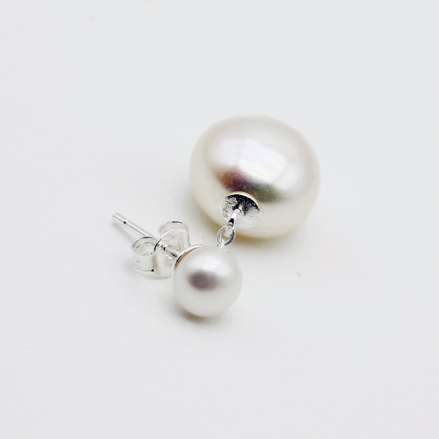 Sterling Silver Real Baroque Pearl Dangle Earrings