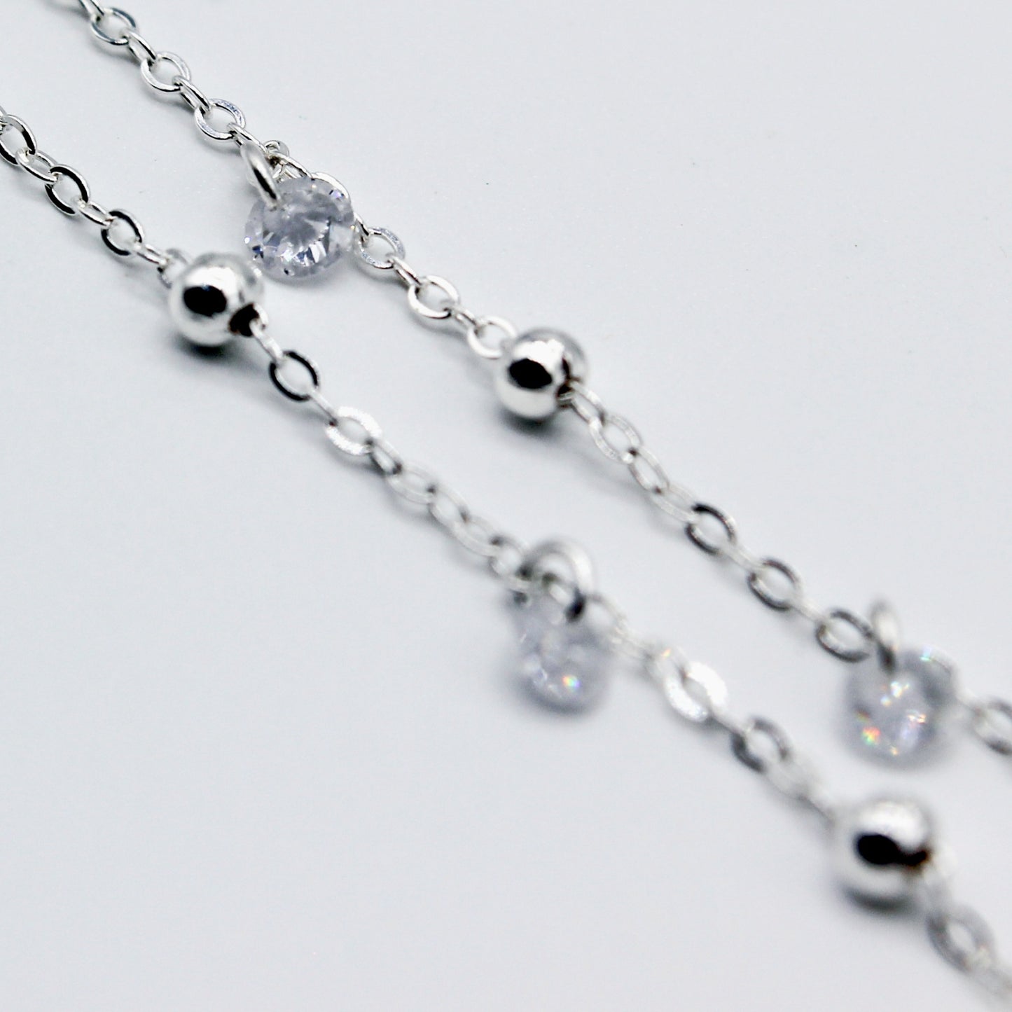 Sterling Silver Cubic Zirconia CHOKER Necklace