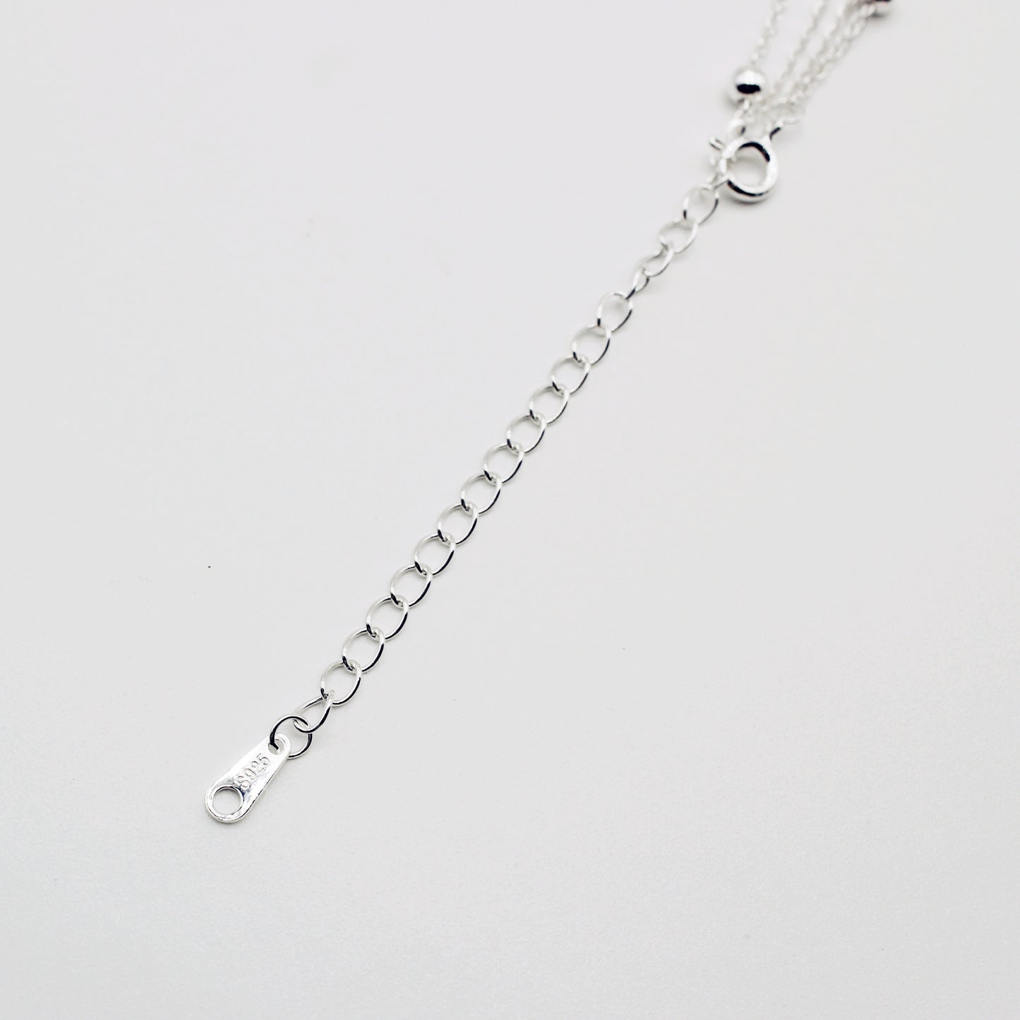 Sterling Silver Stacking Double Chain Lariat Necklace