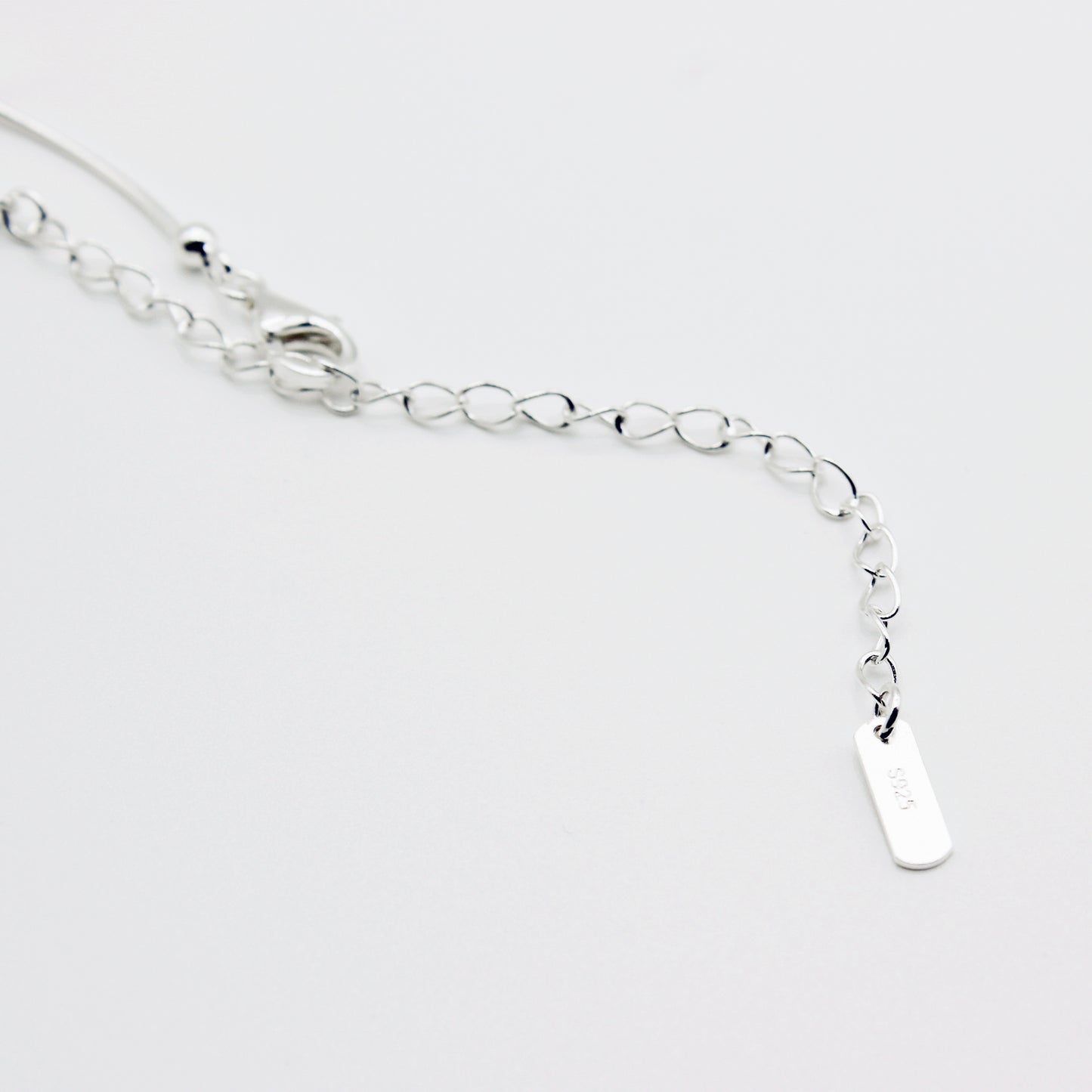 Sterling Silver Linked Skinny Bar Choker Necklace