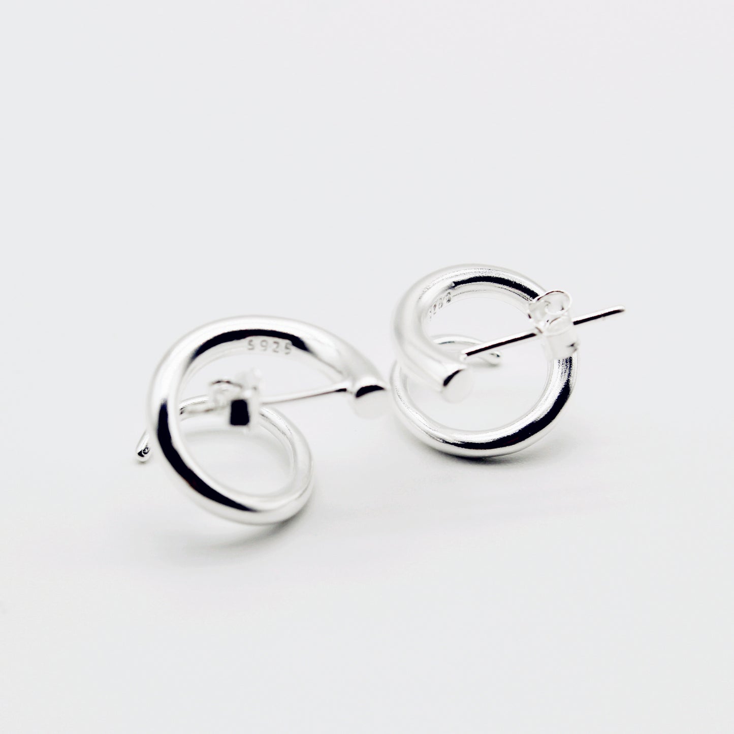 Sterling Silver Spiral Hoop Earrings