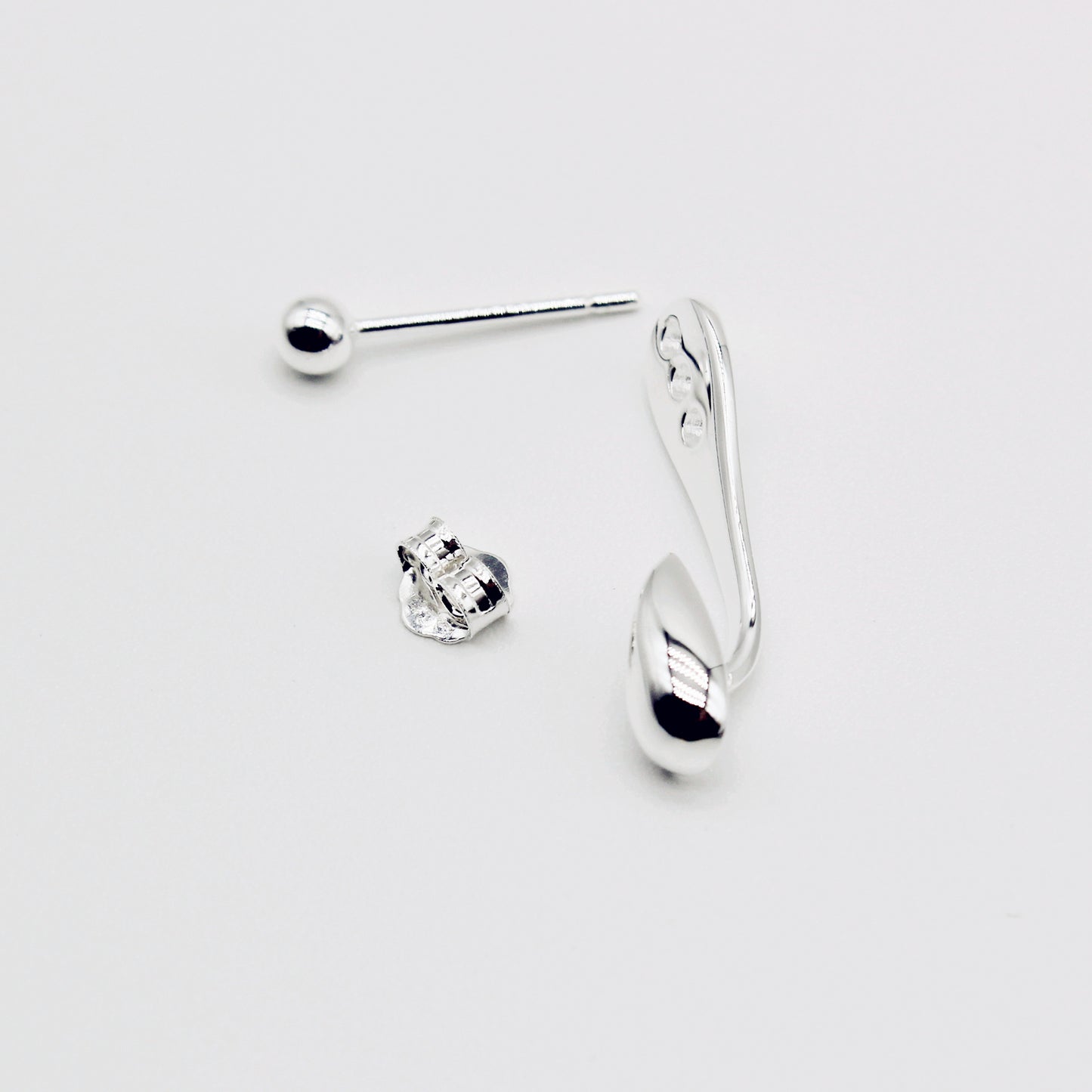 Sterling Silver Ball & Droplet Jacket Earrings